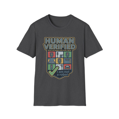 Human Verified T-Shirt — "I Am Not a Robot" CAPTCHA Graphic Tee