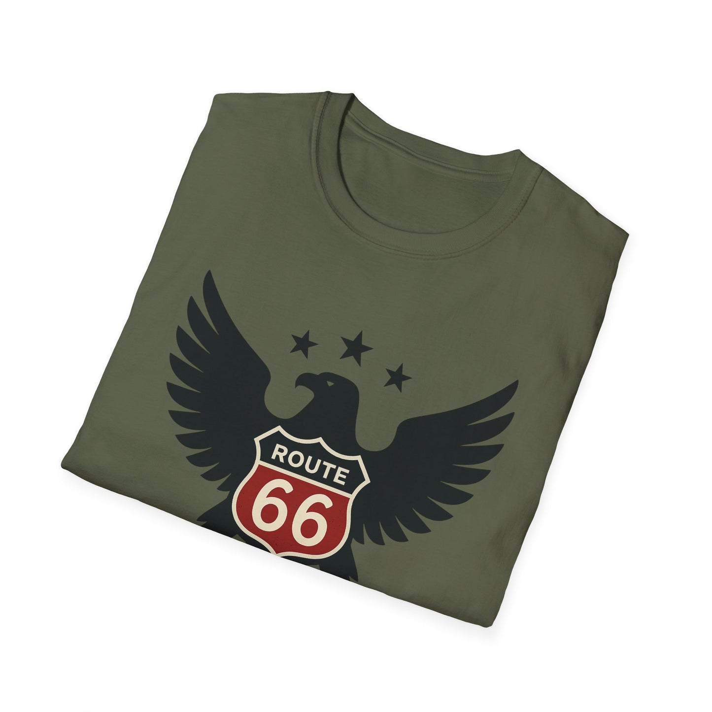 American Route 66 Eagle T-Shirt — Made in USA Vintage Roadtrip Tee