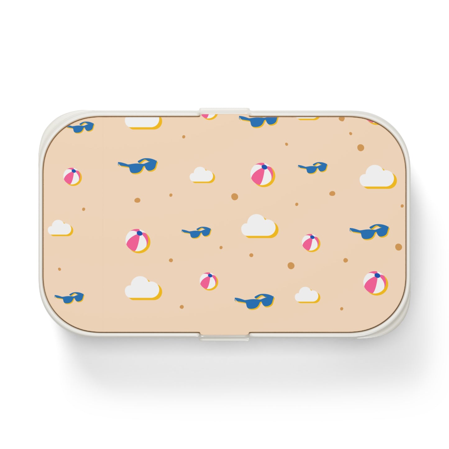 Playful Beach-Themed Bento Lunch Box for Summer Adventures