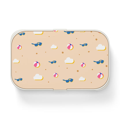 Playful Beach-Themed Bento Lunch Box for Summer Adventures