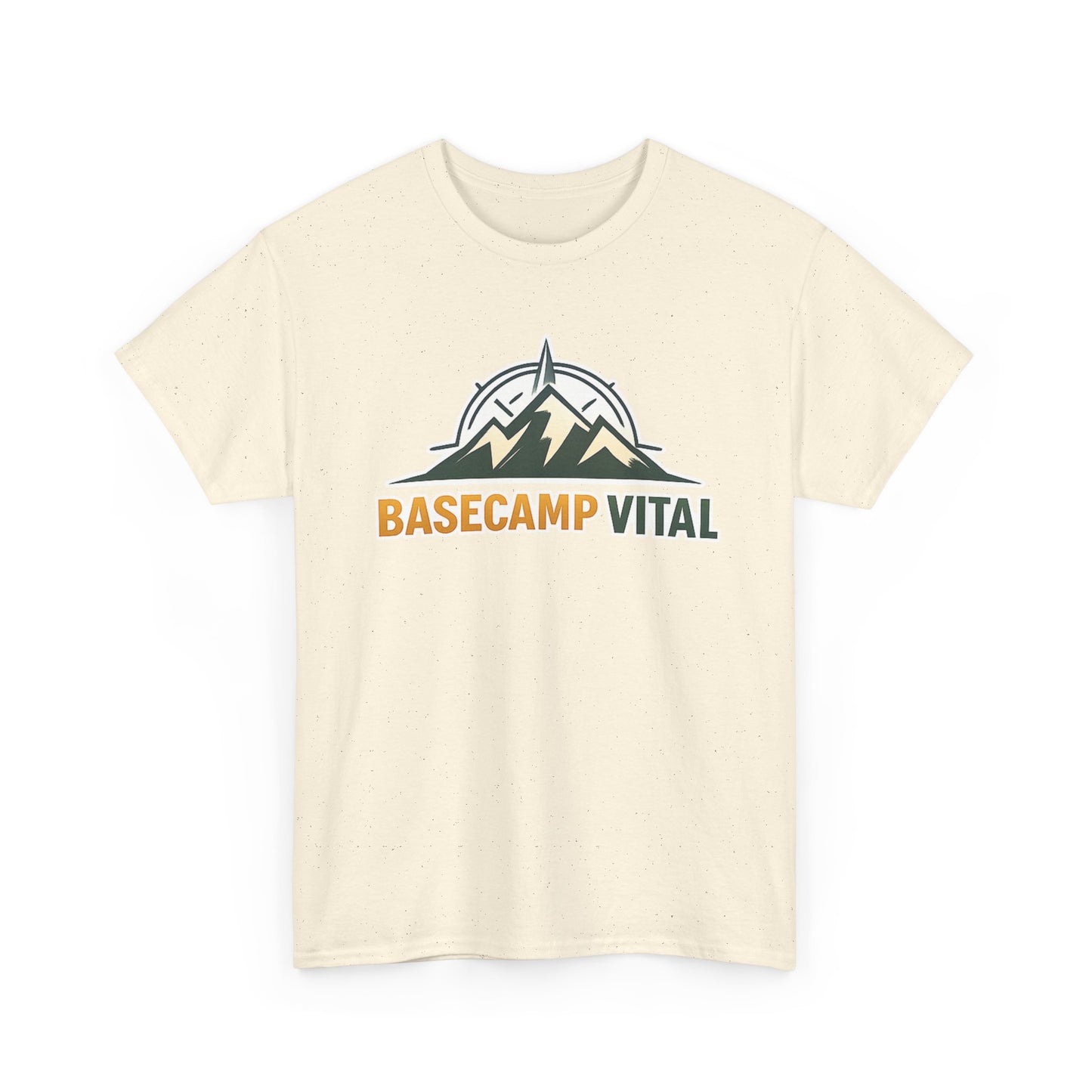 Base Camp Vital Mountain Compass Crewneck T-Shirt | Outdoor Hiking Graphic Tee | Midweight Cotton Trail Shirt (free shipping)
