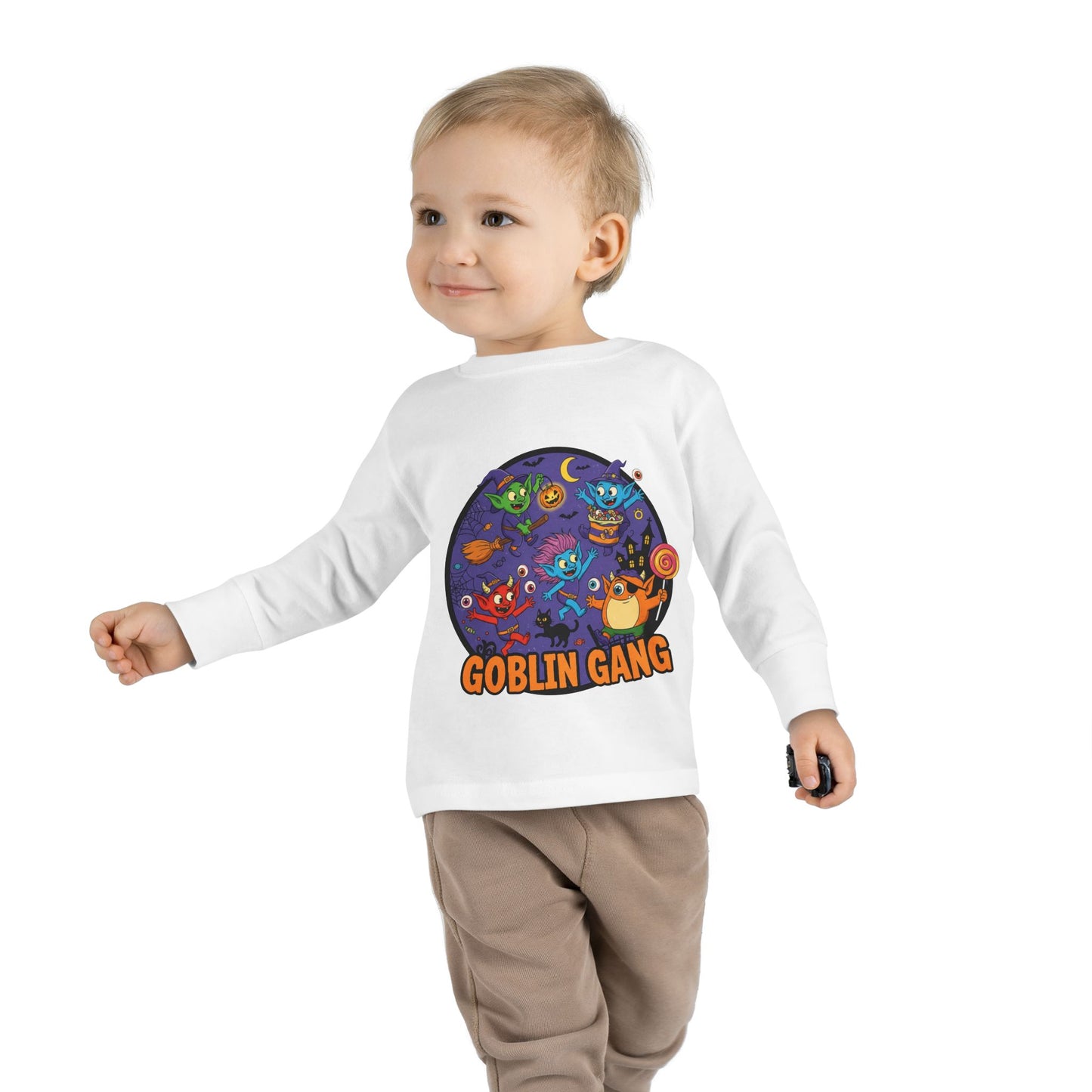 Goblin Gang Toddler Long Sleeve Tee - Fun Kids Shirt, Halloween Outfit, Birthday Gift, Playtime Apparel, Cute Toddler Fashion
