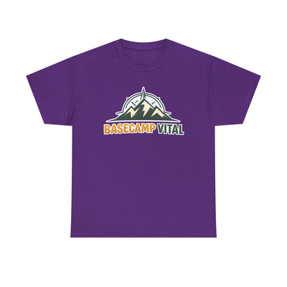 Base Camp Vital Mountain Compass Crewneck T-Shirt | Outdoor Hiking Graphic Tee | Midweight Cotton Trail Shirt (free shipping)