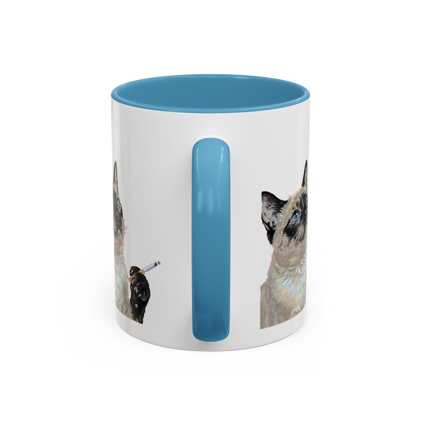 Happy and Dazzling Smoking Cat Accent Coffee Mug — 11/15oz (free shipping)