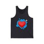 Minimal Heart and arrow " cupid heart arrow style " Tank Top — Simple Purple Heart Graphic