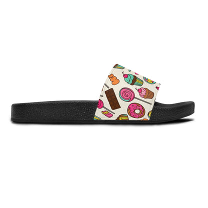Women's Slide Sandals Sweet Treats & Dessert Doodles / Candy Land