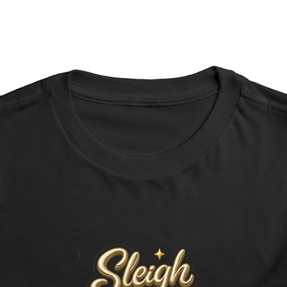 Toddler Tee - "Sleigh All Day" Christmas Tree Holiday Shirt