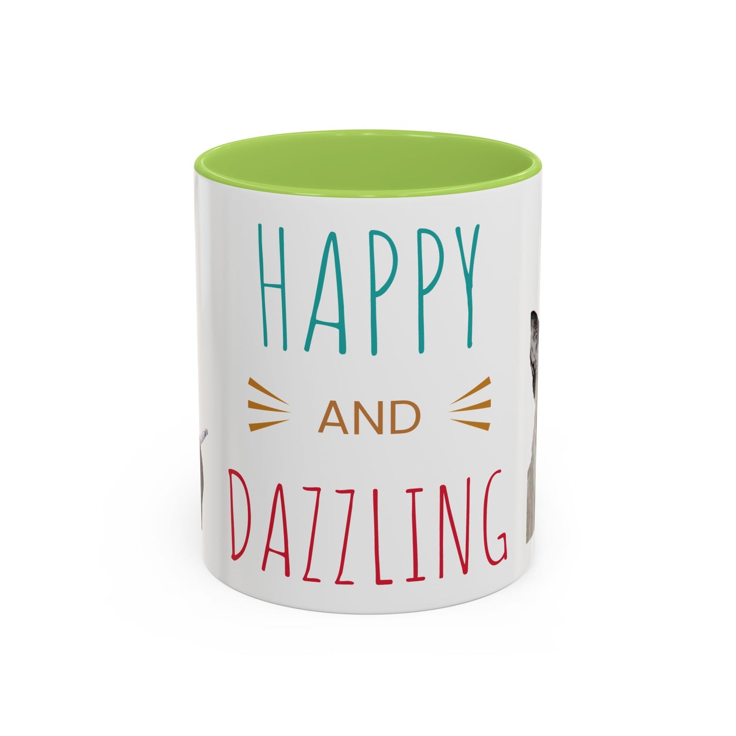 Happy and Dazzling Smoking Cat Accent Coffee Mug — 11/15oz (free shipping)