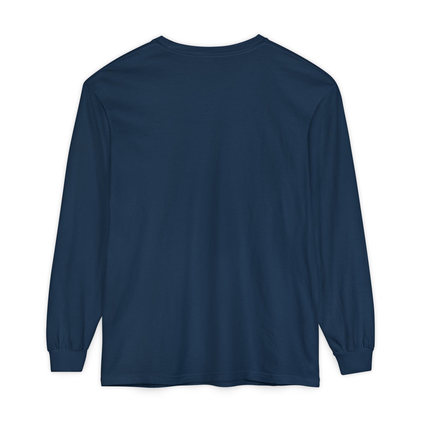 Women’s navy blue Garment-Dyed Long Sleeve T-Shirt for All Seasons