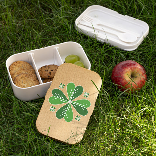 St. Patrick’s day Eco-Friendly Bento Lunch Box with Clover Design