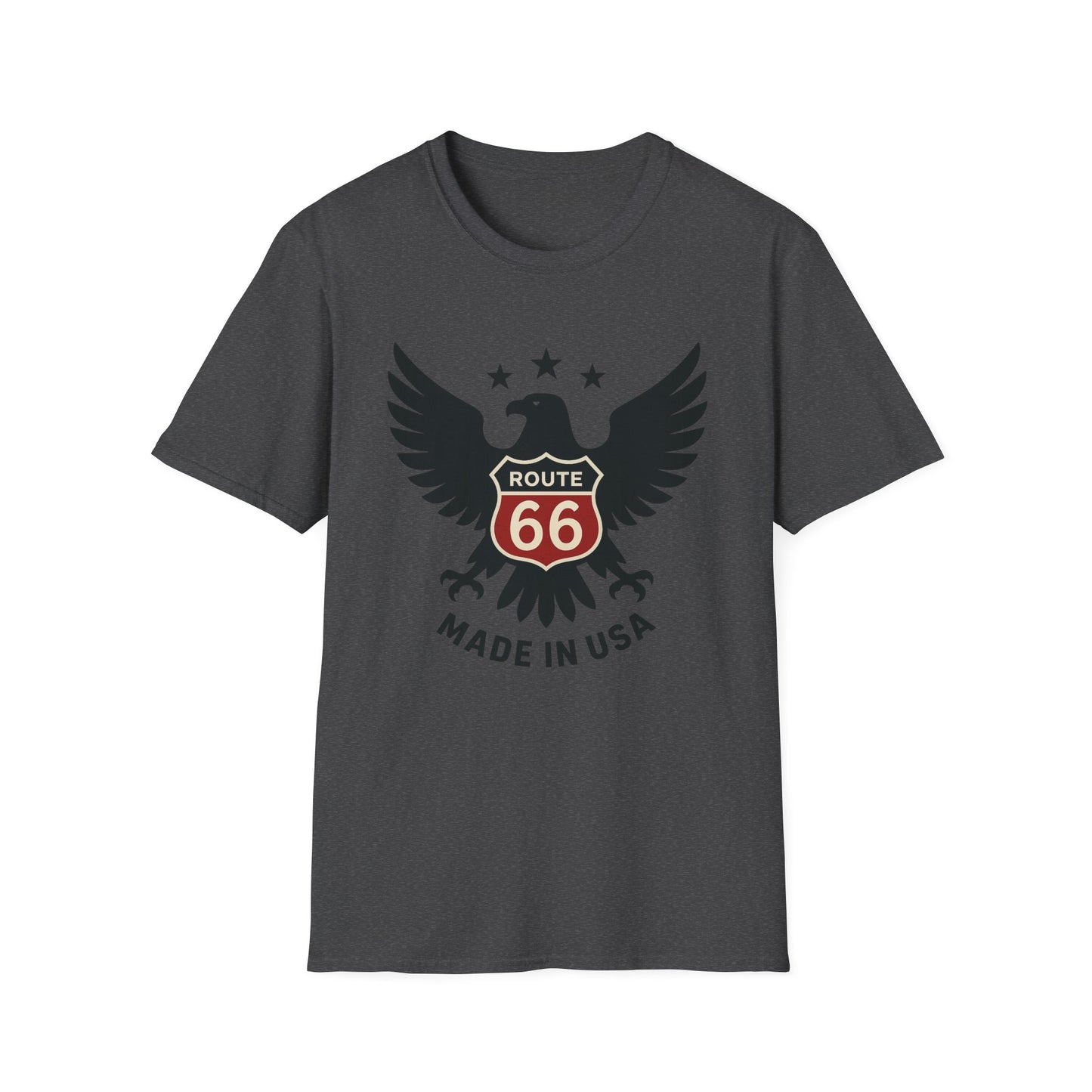 American Route 66 Eagle T-Shirt — Made in USA Vintage Roadtrip Tee