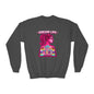 “Dream Life” girls “Barbie style” Youth Crewneck Sweatshirt — Retro Sunset Girl Graphic