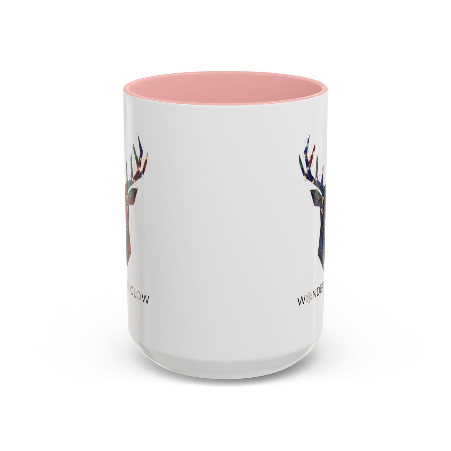 Geometric Stag Accent Coffee Mug — "Wonder & Glow" 11/15oz
