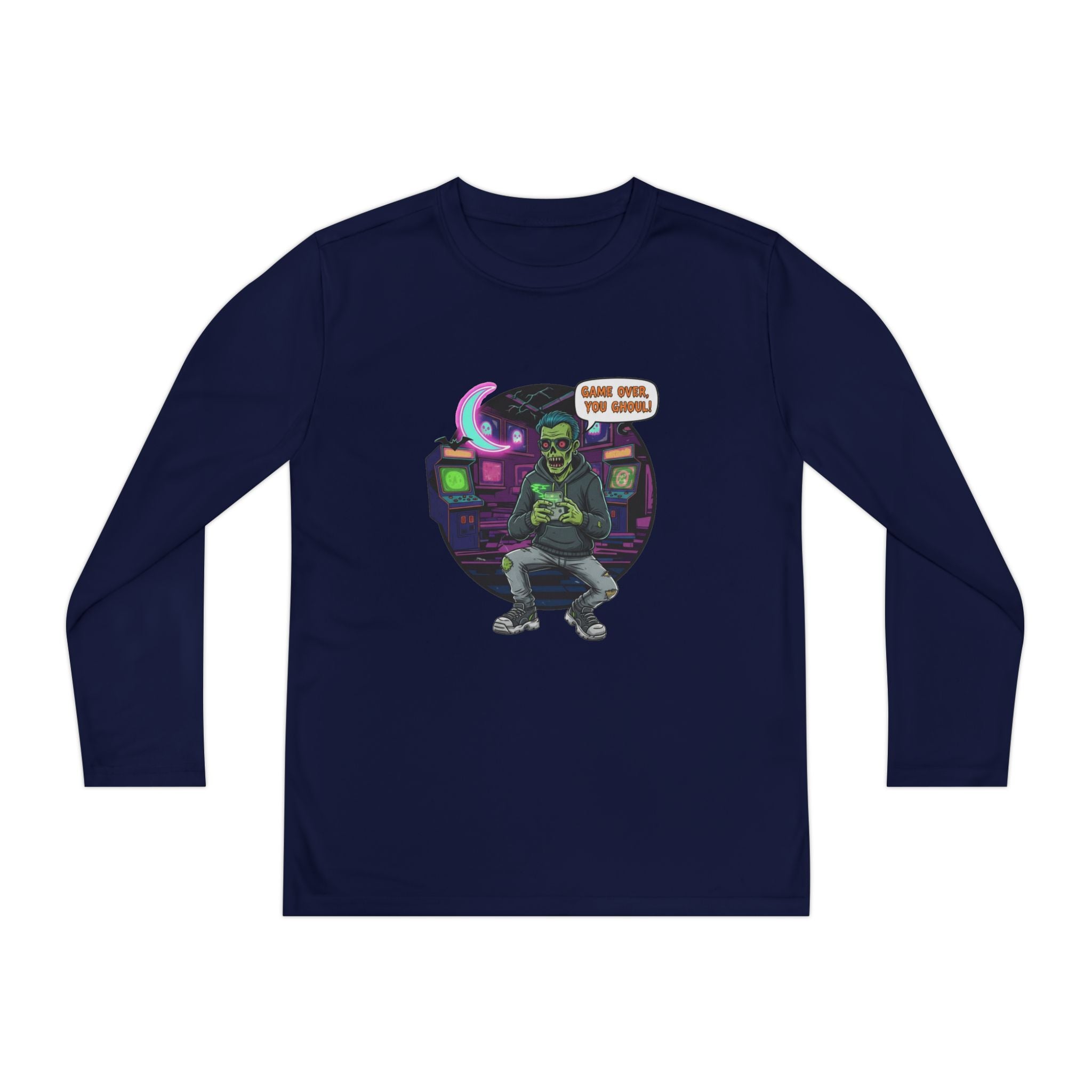 Youth Long Sleeve Tee, Gamer Shirt, Kids Graphic Tee, Halloween Costume Top, Fun Kids Apparel, Birthday Gift for Boys