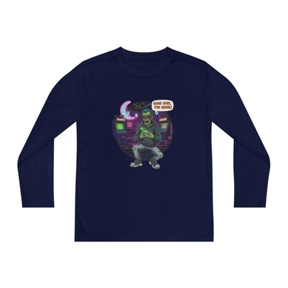 Youth girls Long Sleeve Tee, Gamer Shirt, Kids Graphic Tee, Halloween Costume Top, Fun Kids Apparel, Birthday Gift for Boys
