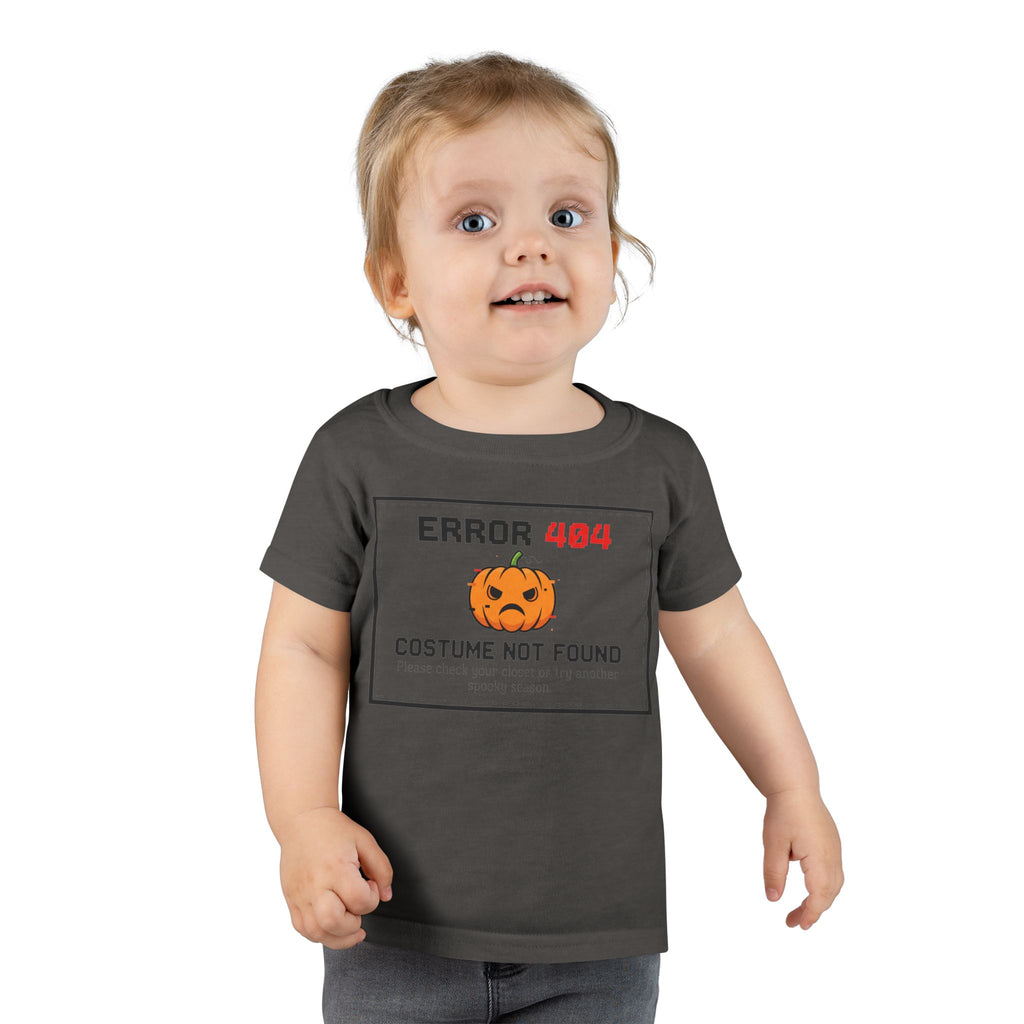 Toddler Halloween T-shirt, Error 404 Costume Not Found Design, Fun Kids Tee, Perfect for Fall Parties, Cute Gift for Toddlers