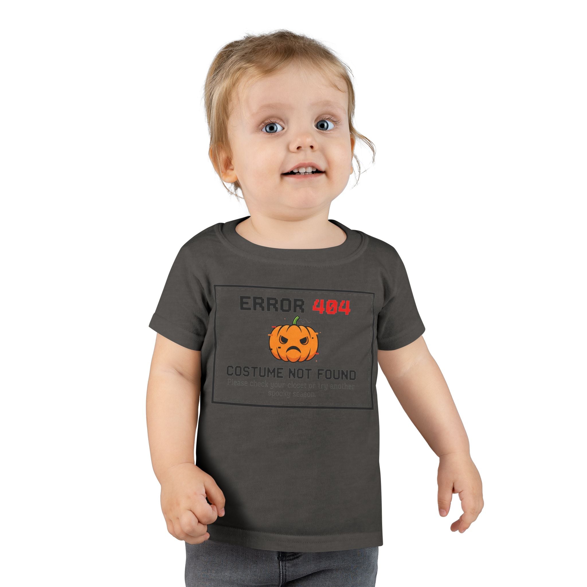 Toddler Halloween T-shirt, Error 404 Costume Not Found Design, Fun Kids Tee, Perfect for Fall Parties, Cute Gift for Toddlers