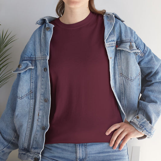 Women’s Casual maroon Heavy Cotton Tee - Perfect for Everyday Comfort