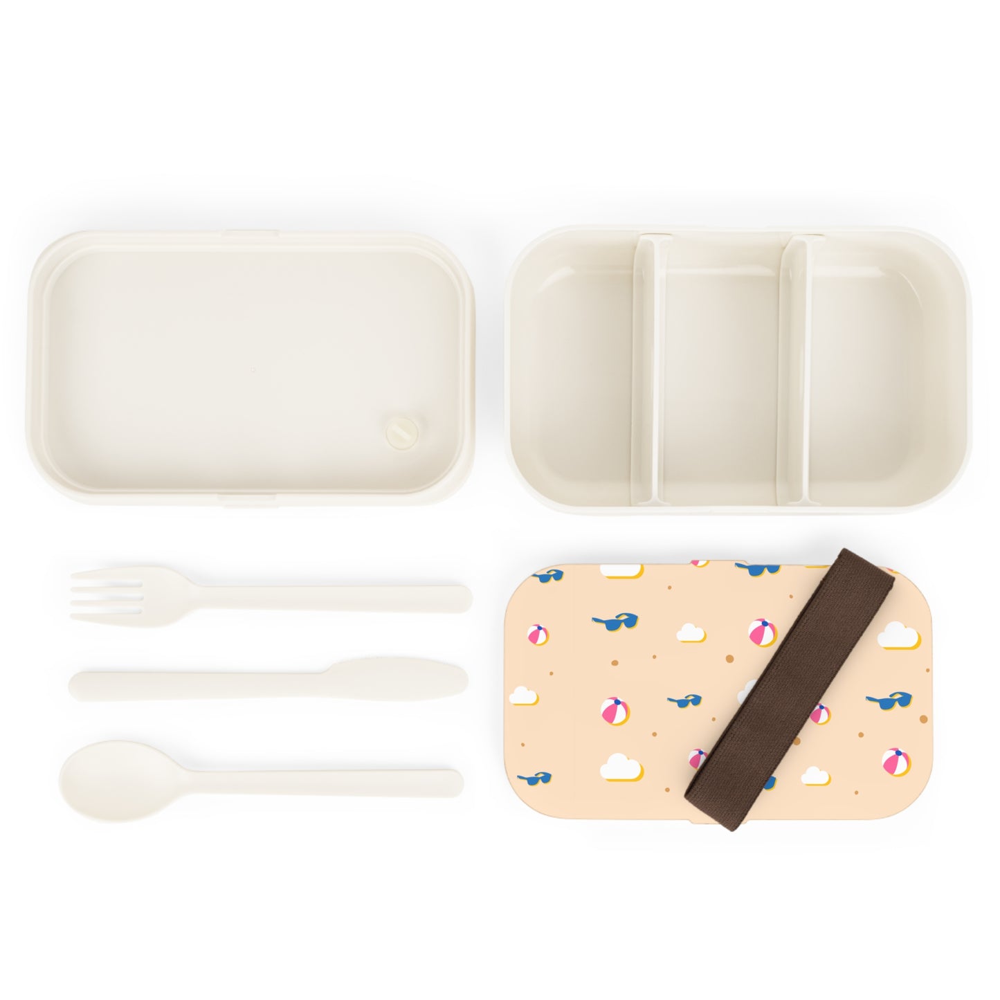 Playful Beach-Themed Bento Lunch Box for Summer Adventures