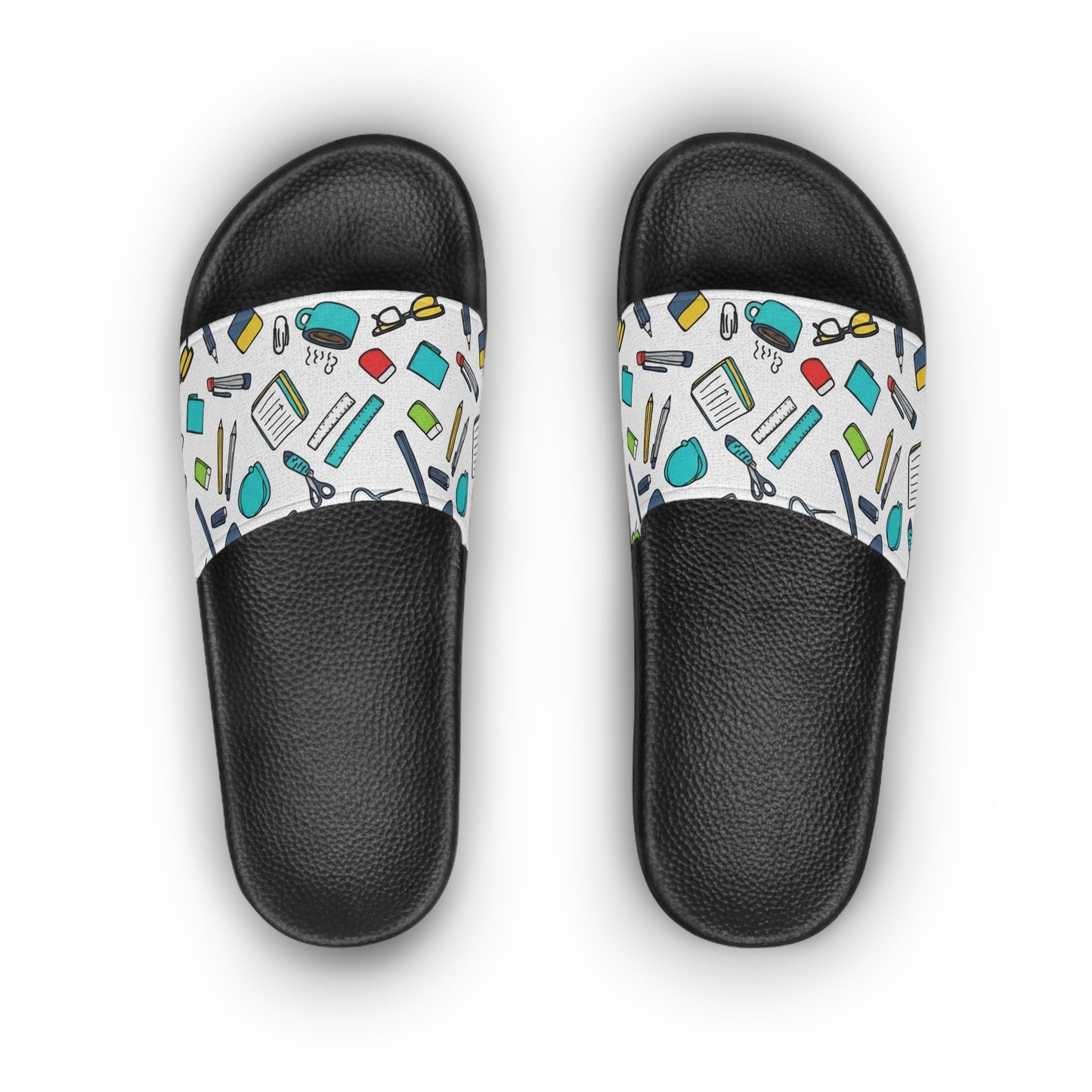 Office & Women's Slide Sandals School Supplies Doodles / Creative Chaos