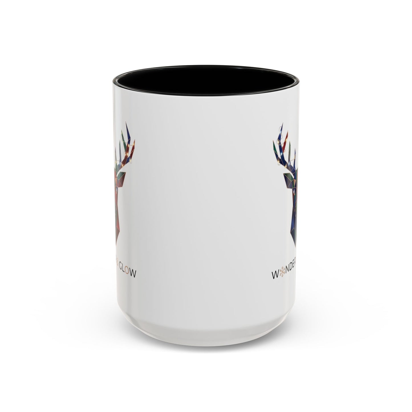 Geometric Stag Accent Coffee Mug — "Wonder & Glow" 11/15oz