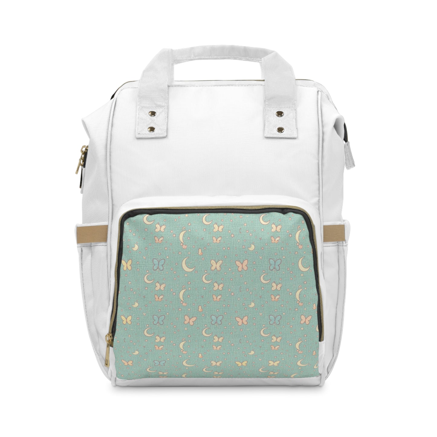 Purple Moon & Butterfly Diaper Backpack — Multifunctional Baby Bag