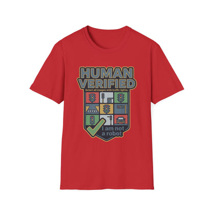 Human Verified T-Shirt — "I Am Not a Robot" CAPTCHA Graphic Tee