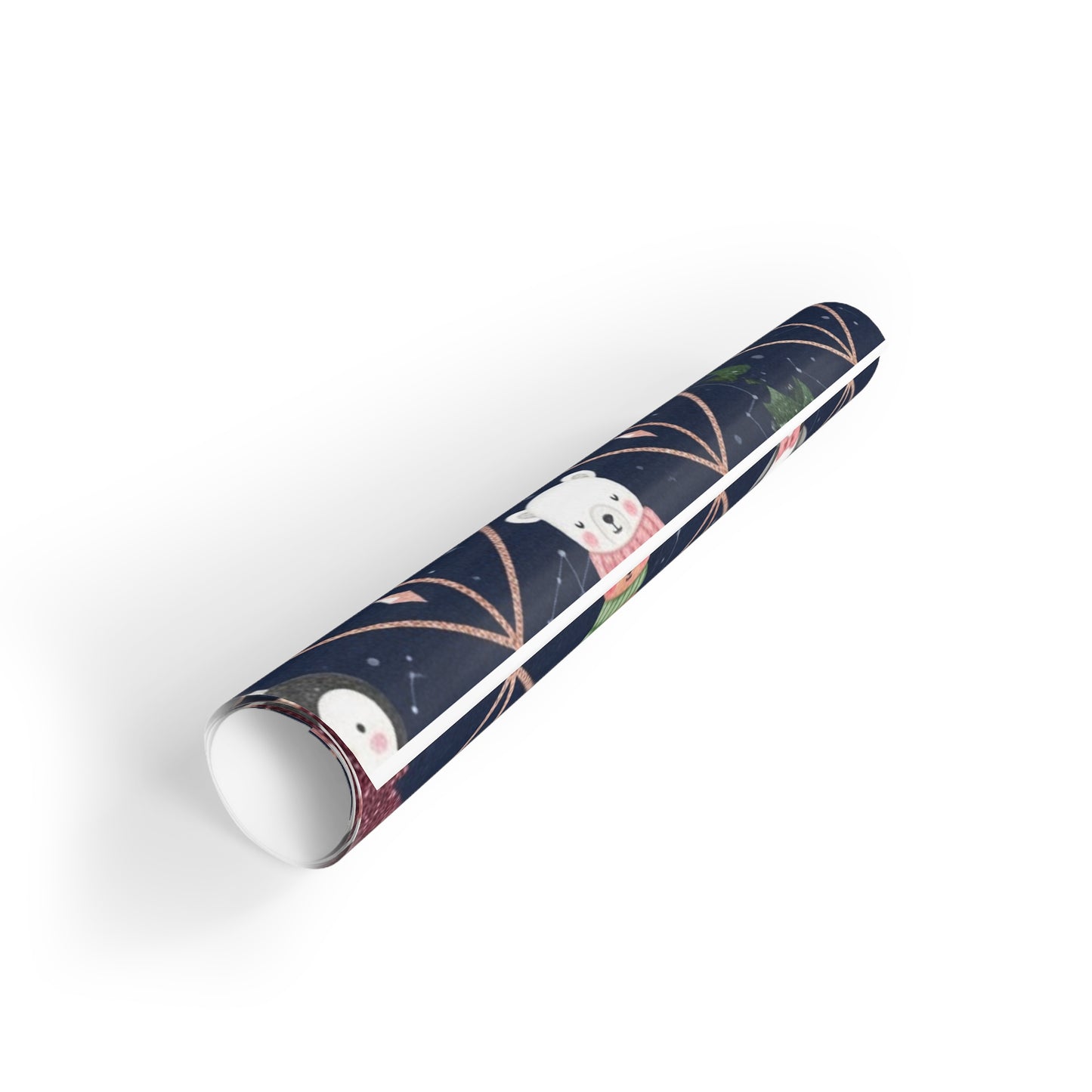 Festive Gift Wrapping Paper Roll - Holiday Cheer with Animals and Trees