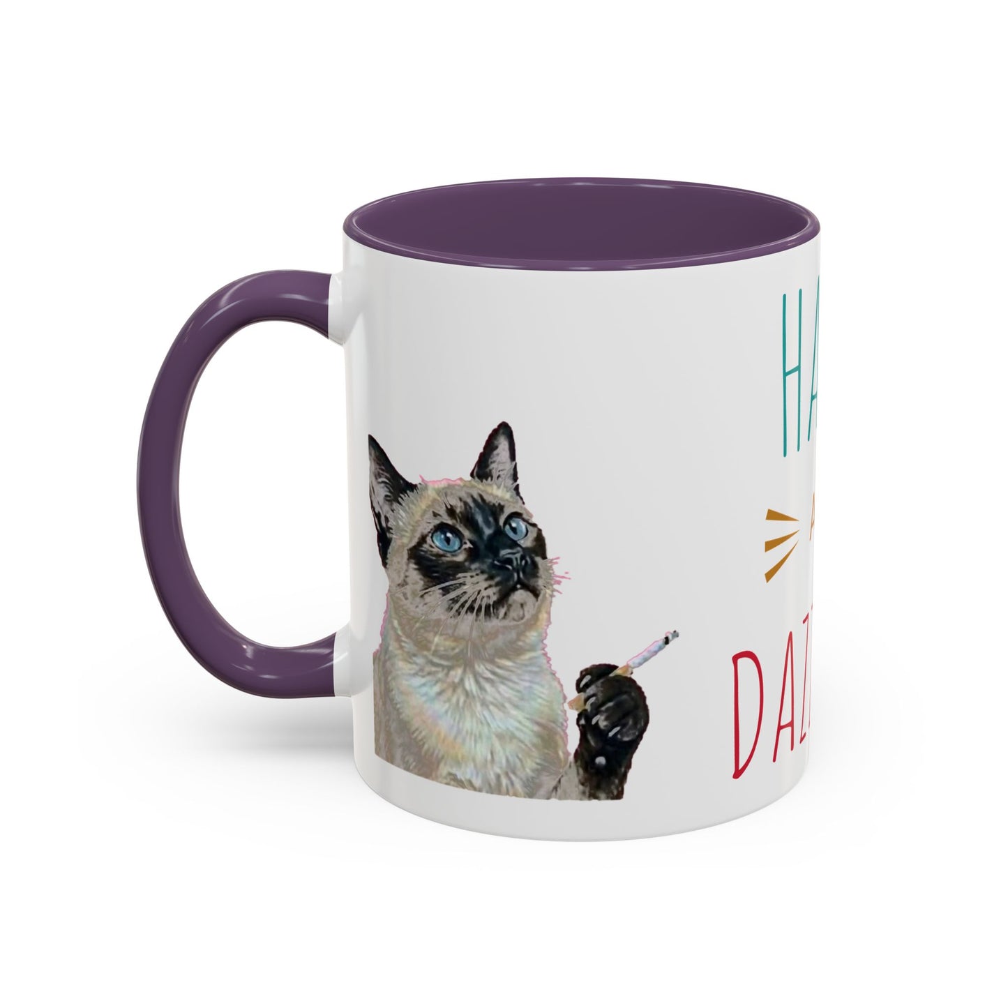 Happy and Dazzling Smoking Cat Accent Coffee Mug — 11/15oz (free shipping)