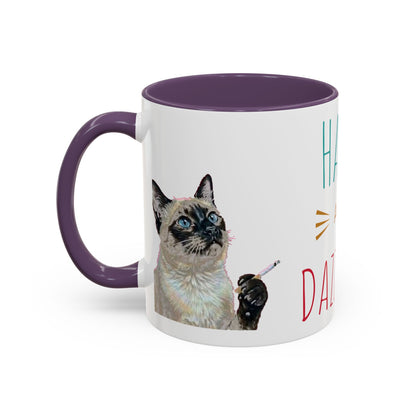Happy and Dazzling Smoking Cat Accent Coffee Mug — 11/15oz (free shipping)
