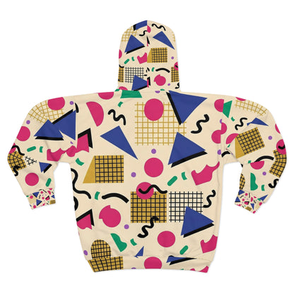 Retro Memphis 80’s Geometric Zip Hoodie
