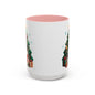 Christmas Tree & Snowman Accent Coffee Mug — Festive Holiday 11/15oz Ceramic