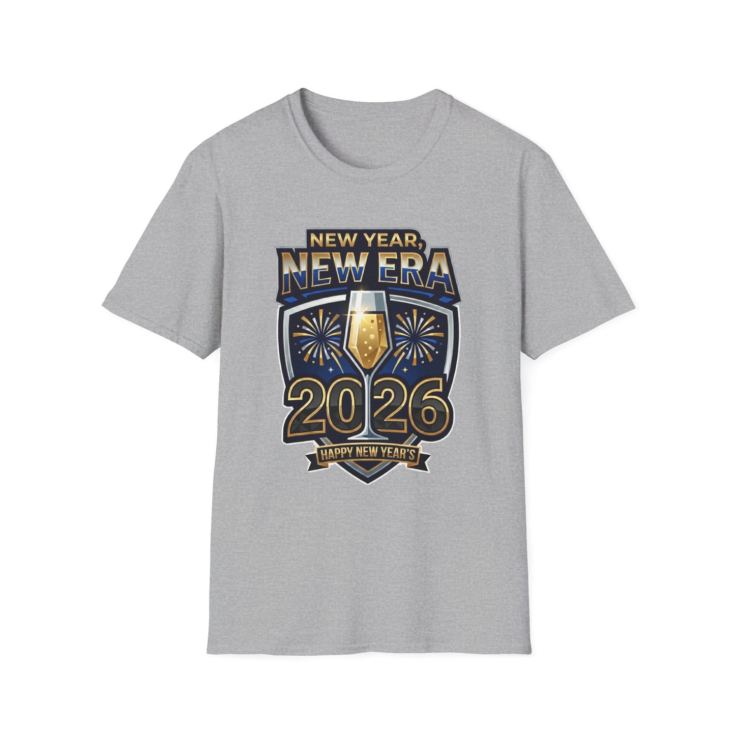 New Year 2026 T-Shirt – "New Year, New Era" Champagne & Fireworks Celebration Tee