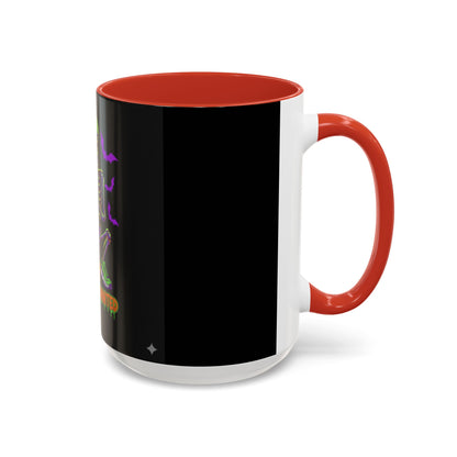 Spooky Skeleton Coffee Mug, Halloween Gift, Caffeinated Mug, Gothic Cup, Unique Drinkware, Perfect for Fall Celebrations