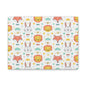 Nursery Animal Pattern Matte Canvas — Cute Fox, Bunny & Lion Kids Wall Art (free shipping)