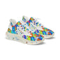 Men's Breathable Mesh Sneakers — Colorful Abstract Pattern Athletic Shoes (free shipping)