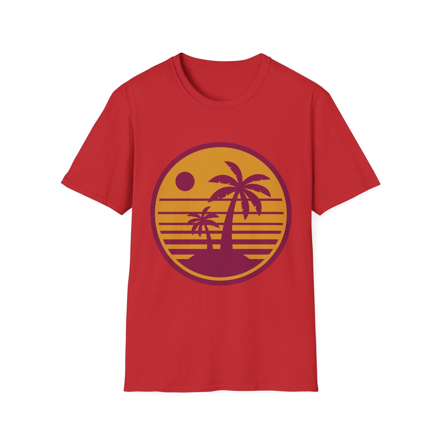 Retro Palm Sunset T-Shirt — Vintage Beach Palm Tree Tee