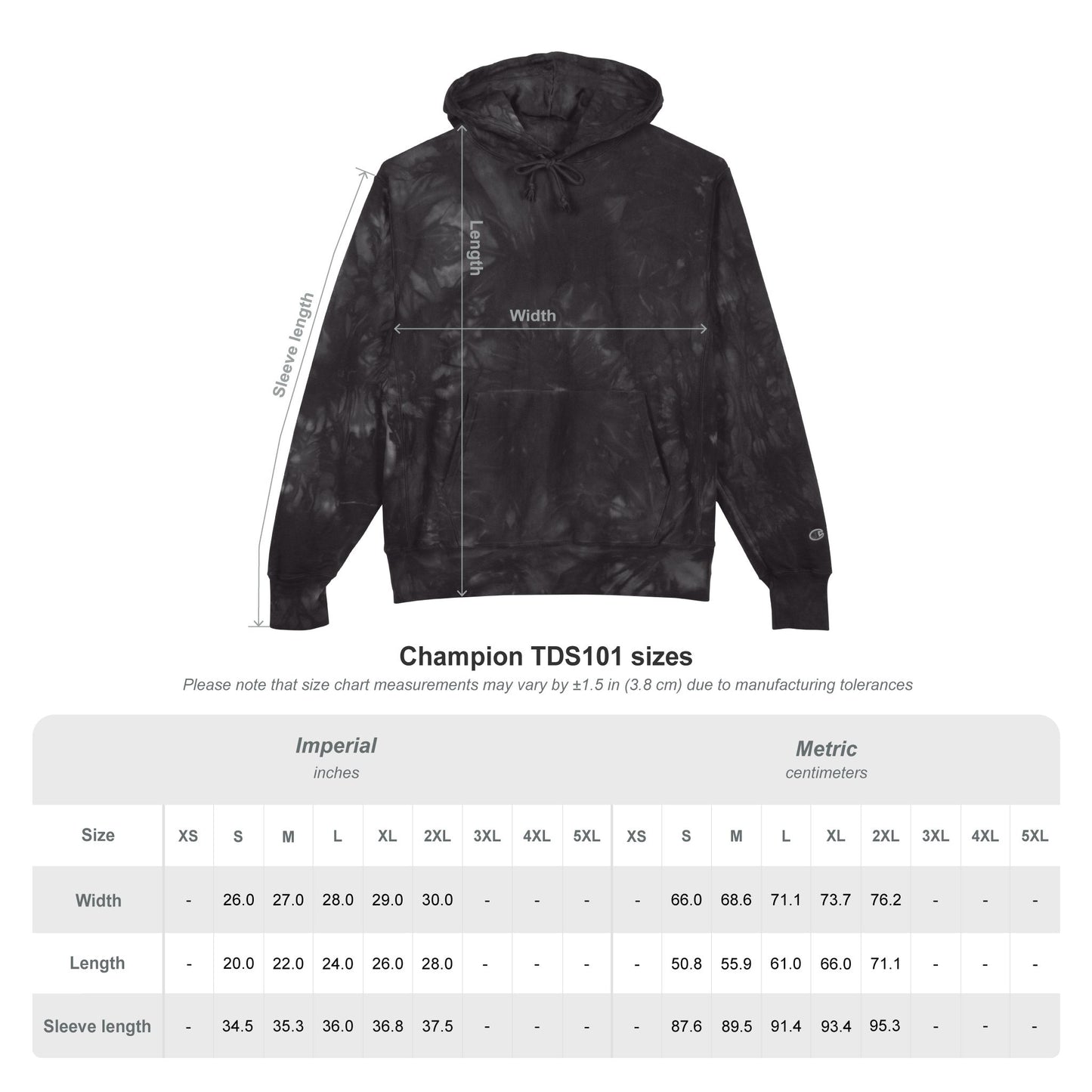 Unisex Champion Tie-Dye Hoodie (Embroidery)