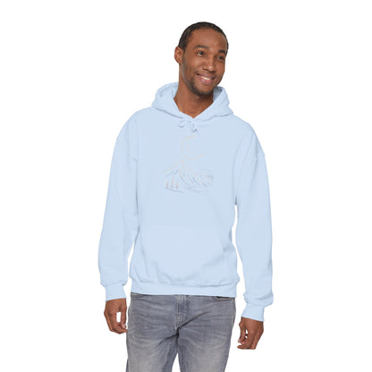 Mountain Moonline Hoodie — base camp vital gear- Minimal Crescent & Peaks Graphic Sweatshirt