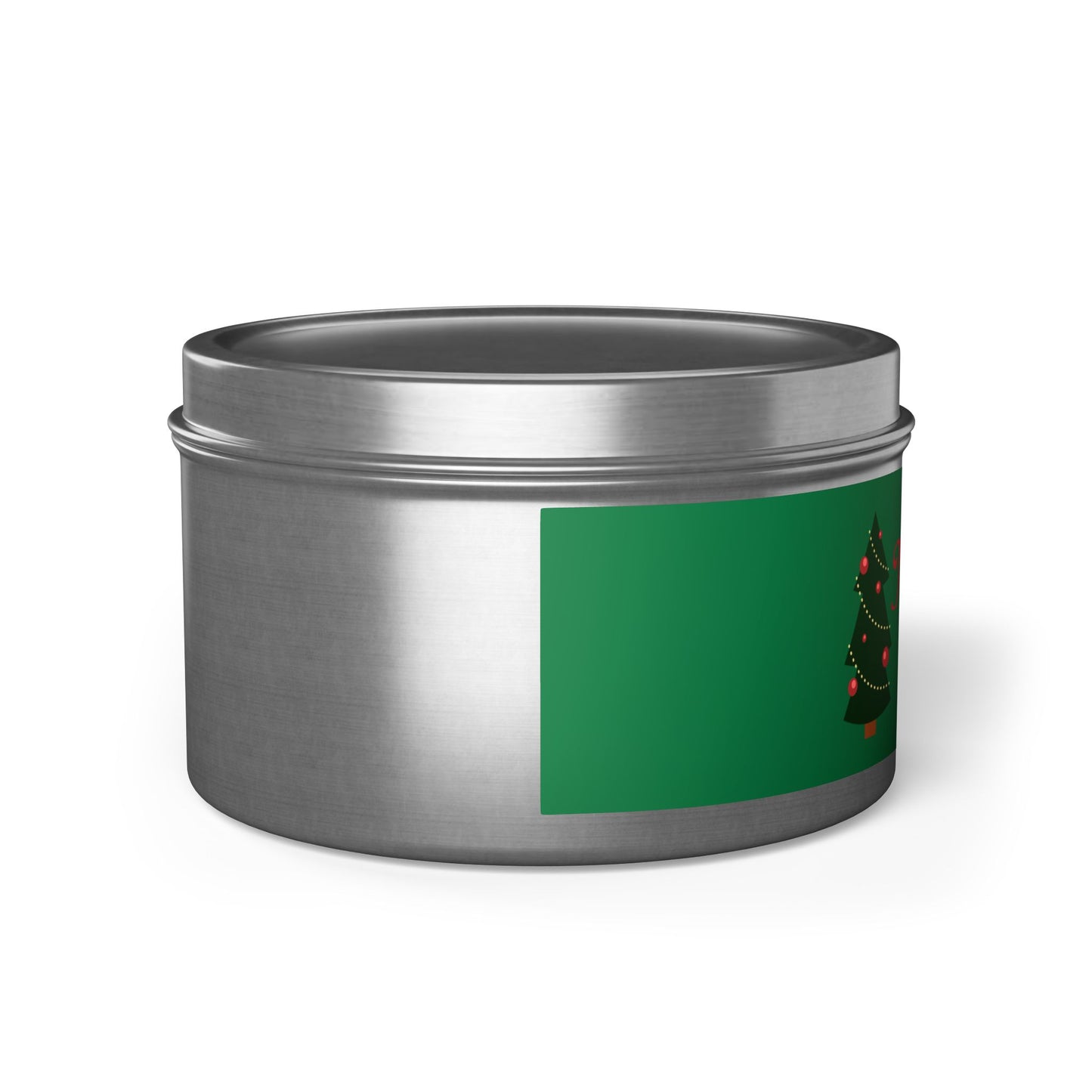 Merry & Bright Christmas eco-friendly Tin Candle — Holiday Scented Soy Candle- the give back candle collection