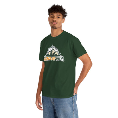 Base Camp Vital Mountain Compass Crewneck T-Shirt | Outdoor Hiking Graphic Tee | Midweight Cotton Trail Shirt (free shipping)