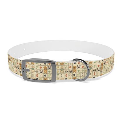 Vintage Puppy Pattern Dog Collar – Cute Retro Dogs & Bones Design