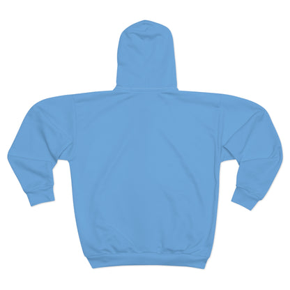 Women’s light blue Zip Hoodie - AOP Blue Comfort Wear for Casual Outings