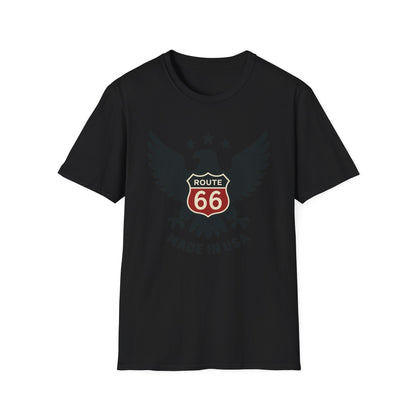 American Route 66 Eagle T-Shirt — Made in USA Vintage Roadtrip Tee