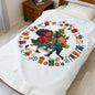 Holiday Kids Christmas Tree Blanket — Festive Gift-Wrap Wreath Design (free shipping)