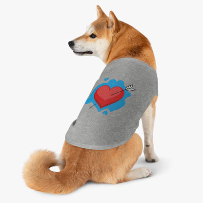 Pet Tank - Arrow Through Heart Cute Valentine Dog Shirt
