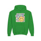 Girls Youth Hoodie – Retro 'JOY' Smiley Graphic Kids Sweatshirt
