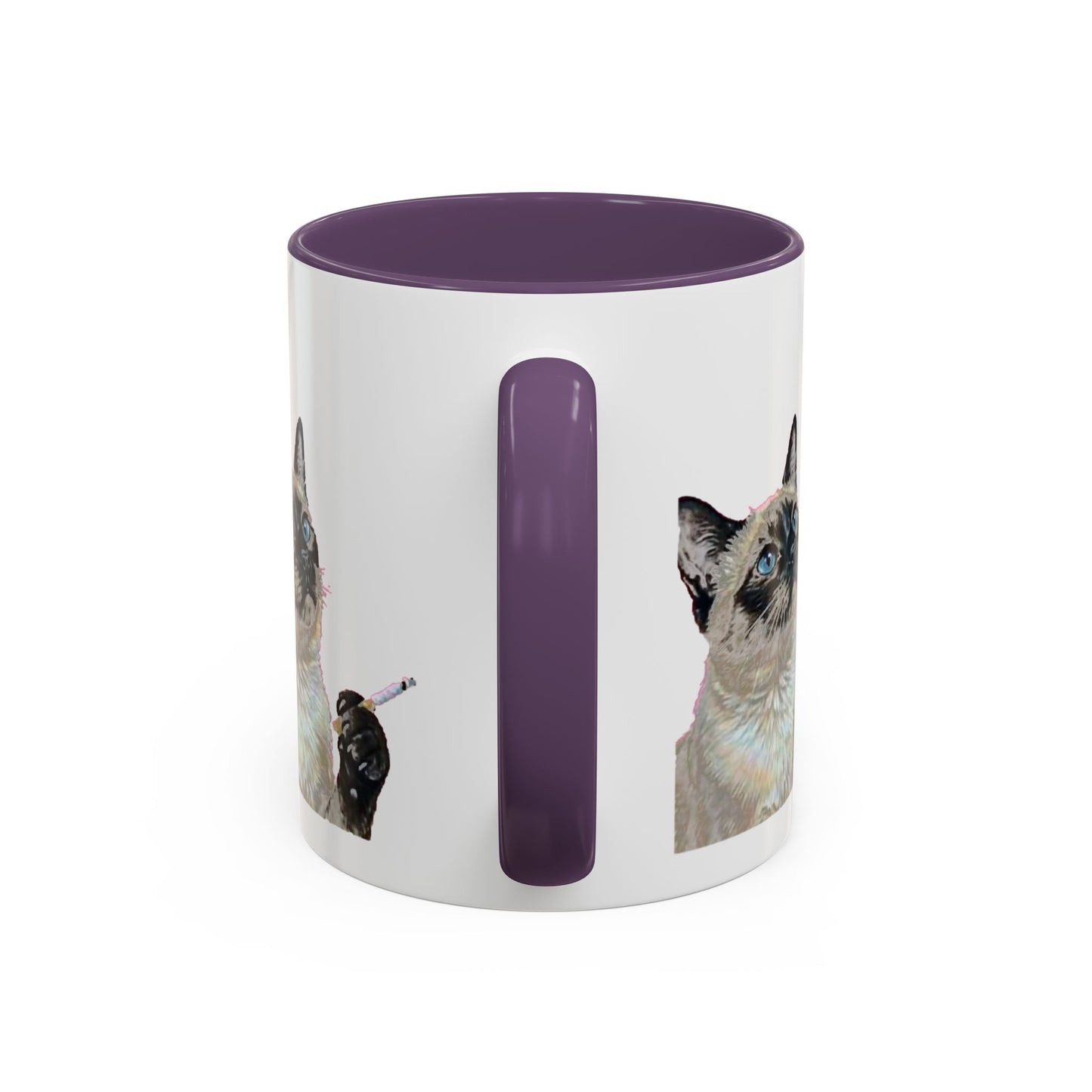 Happy and Dazzling Smoking Cat Accent Coffee Mug — 11/15oz (free shipping)