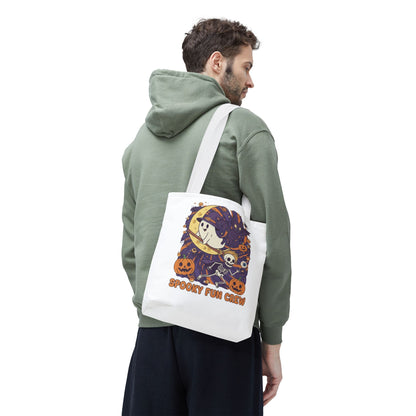 Spooky Fun Crew Halloween Tote Bag, Trick or Treat Bag, Haunted House Accessory, Fall Gift, Party Favor