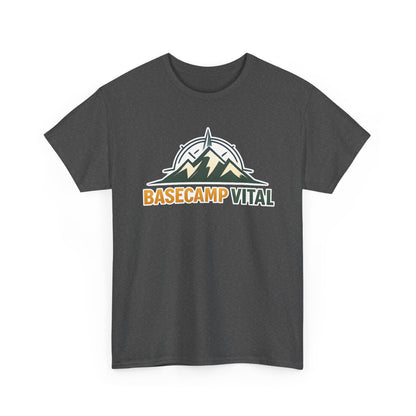Base Camp Vital Mountain Compass Crewneck T-Shirt | Outdoor Hiking Graphic Tee | Midweight Cotton Trail Shirt (free shipping)